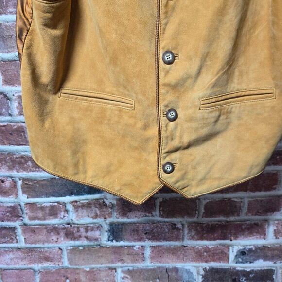 Territory Ahead Suede Vest L | Brown Leather Button Down Western Heritage - Picture 6 of 7
